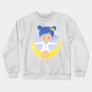 Stardust Fairy, Fairy On The Moon, Cute Fairy Crewneck Sweatshirt